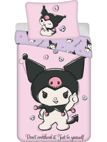 Hello Kitty Kuromi Be Yourself Βαμβακερό Σετ Παπλωματοθήκης 2 Τεμαχίων 140x200 και 70x90 εκ