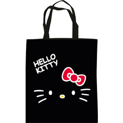 Hello Kitty Black Υφασμάτινη Τσάντα Αγορών 38x44 εκ