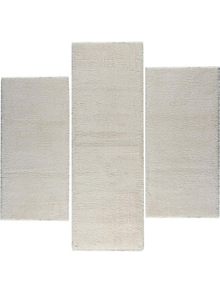 Χαλιά Κρεβατοκάμαρας (Σετ 3τμχ) Polcarpet Satin Shaggy Beige