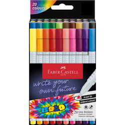 Faber-Castell σετ 20 μαρκαδόροι ζωγραφικής Grip Boldpen - 155318