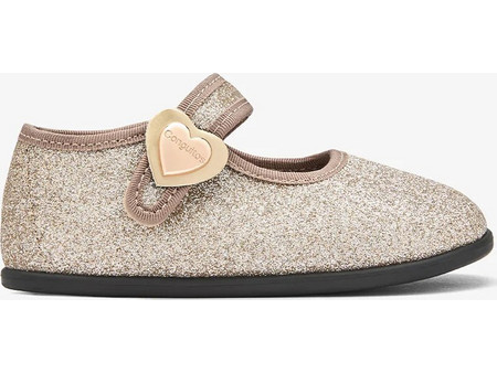 Conguitos μπαλαρίνες Gold Glitter Barefoot Mary Janes cosh314003-gold