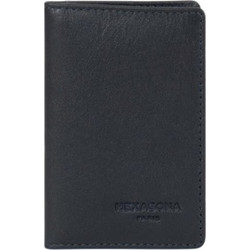 Καρτοθήκη Hexagona σε σκούρο μπλε δέρμα με RFID 226BLU832 - 226832-03