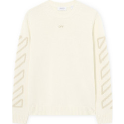 Πουλόβερ Άνδρας Off-White Μπεζ 110 Diag Arrow Fuzzy Knit Crewneck 271