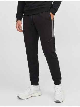 Jack & Jones Ανδρικό Παντελόνι Φόρμας Μαύρο 12302911
