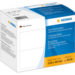 Αυτοκόλλητες Ετικέτες Herma franking labels double doppelt 130x40 mm 1000 St