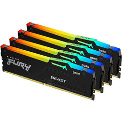 Kingston Fury Beast RGB 64GB (4X16GB) DDR5 RAM 5600MHz C40 Black