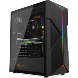 KRUX Astral Black Gaming Midi Tower Κουτί Υπολογιστή με Πλαϊνό Παράθυρο