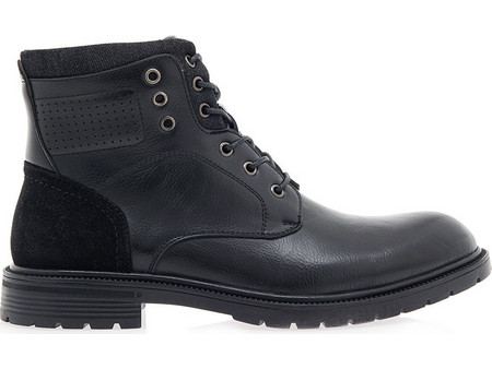 Jk London Ανδρικά Αρβυλάκια Δερμάτινα Μαύρα P57002601001