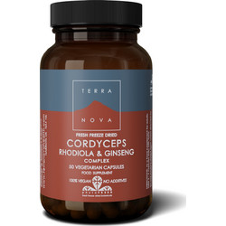 TerraNova Cordyceps, Rhodiola & Ginseng 50 Κάψουλες