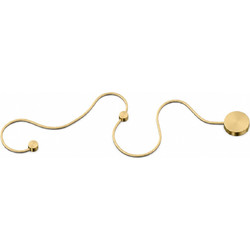 Nexora Gold 6093-20079 - Μοντέρνο Επιτοίχιο Φωτιστικό Απλίκα Led 38W Χρυσό Αλουμίνιο με Ρυθμιζόμενο Cct Λευκό - Ημέρας - Θερμό - Χειρισμός Cct Μέσω Διακόπτη On-Off - Μ120 x Π33 x Υ6cm Vencore