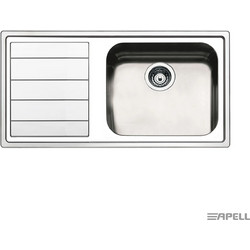 Apell Linear 8515 Ένθετος Νεροχύτης Inox Αντιστρεφόμενος Ματ Αριστερός 100x50cm
