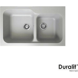 Duralit KZ200 Ένθετος Νεροχύτης Γρανίτη Ματ Platinum 83x50cm