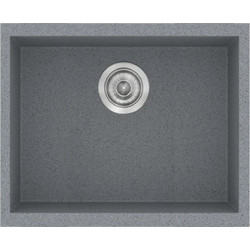 Sanitec Classic 341 Ένθετος Νεροχύτης Γρανίτη Ματ Metallic Silver 40x50cm