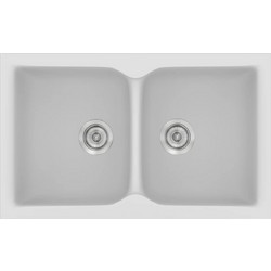 Sanitec Classic 336 Επικαθήμενος Νεροχύτης Γρανίτη Ματ White 86x50cm