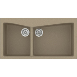 Sanitec Classic 326 Επικαθήμενος Νεροχύτης Γρανίτη Ματ Granite Taupe 93x51cm