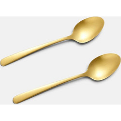 Κουτάλια Μικρά Ανοξείδωτο Ατσάλι Gold 15cm - 2 τμχ