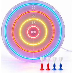 Φωτιζόμενος στόχος LED Neon πολύχρωμος 45x45εκ