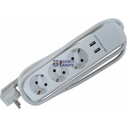 Extension 1.5m 3v +2 USB 41080 EDM