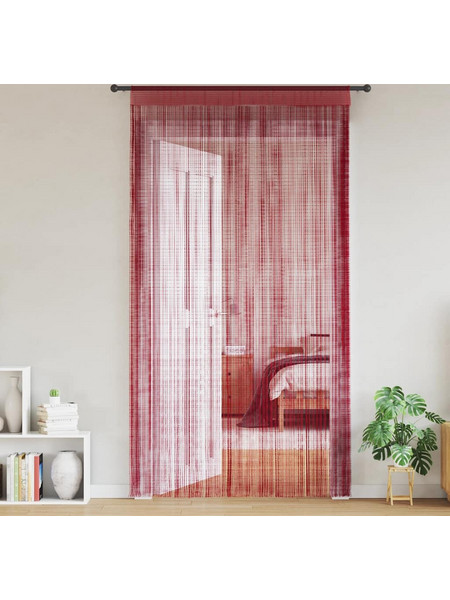 vidaXL Σετ Κουρτίνες με Τούνελ 140x250 2τμχ Μπορντό 132409