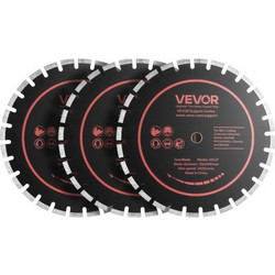 VEVOR Diamond Blades 410 mm, Σετ λεπίδων πριονιού σκυροδέματος 3 συσκευασιών, Arbor 25,4 mm, τμήματα διαμαντιών υψηλής σκληρότητας, πυρήνας χάλυβα 65Mn, στεγνή υγρή κοπή, καθαρές άκρες για σκυρόδεμα,