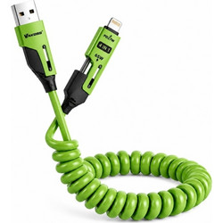Vakoss MLU680G 4-in-1 Cable 1.5m 60W 3A QC/PD Green MLU680G