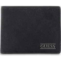 Guess Αντρικό Δερμάτινο Πορτοφόλι Με Λογότυπο Milano Billfold (SMVELELEA20-BLA)