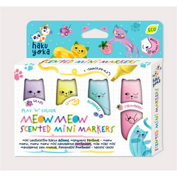 Haku Yoka Μαρκαδόροι Play N' Colour 4 τμχ - Meow Meow Scented