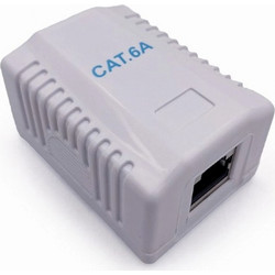 Cablexpert Cat6a Ftp Single Port Surface Mount Box White NCAC-1F6A-01
