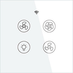 Smart Wi-Fi & RF433 διακόπτης αφής για Ανεμιστήρα και Φως και χρονοπρογράμματα Smart Life N+L 100-240V - WIFIFLSW