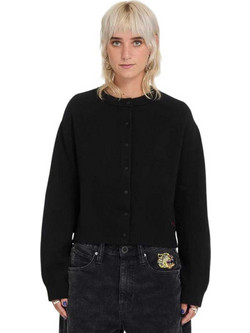 Volcom Ozzy Cardigan Γυναικέα Ζακέτα Πλεκτή Μαύρη B0732604-BLK