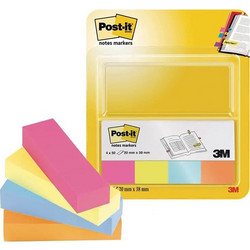 Σελιδοδείκτες 3M Post-It 12,7 x 44,4 mm (Σετ 4 Χρωμάτων) (670-4-POP) (MMM670-4-POP)