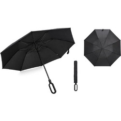BRUNO ομπρέλα βροχής BRN-0325, σπαστή, αυτόματη, Φ104cm, αντιανεμική, με θήκη, μαύρη