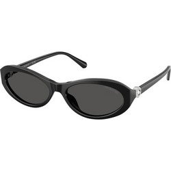 Swarovski SK6069U 103887 Γυναικεία Γυαλιά Ηλίου Οβάλ Κοκάλινα Μαύρα με Μαύρο Φακό