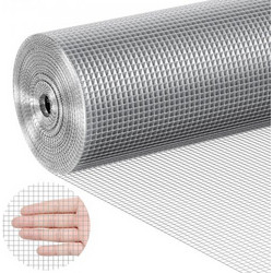 Πανί υλικού VEVOR, 1/4 ίντσας 48 ιντσών x 100 πόδια 23 Gauge, Ρολό από γαλβανισμένο συρμάτινο πλέγμα εν θερμώ, σύρμα περίφραξης κοτόπουλου, συρμάτινο πλέγμα για κλουβιά κουνελιών, κήπος, μικρά τρωκτικ