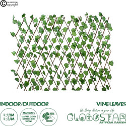 GLOBOSTAR Artificial Garden VINE LEAVES Πτυσσόμενη Πέργκολα Τεχνητής Φυλλωσιάς - Κάθετος Κήπος Σύνθεση Αμπελόφυλλο Μ110 x Π10 x Υ120cm (min) Μ310 x Π10 x Υ45cm