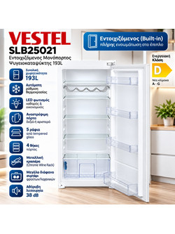 Vestel SLB25021 Εντοιχιζόμενος Μονόπορτος Ψυγειοκαταψύκτης 193L - Ενεργειακή Κλάση D