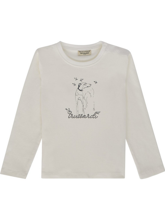 Trussardi Παιδικό T-Shirt Μακρυμάνικο Λευκό TIA26162TS