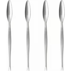 Gense Focus Steel Πιρούνια Θαλασσινών από Ανοξείδωτο Ατσάλι 20,6 Εκ. Σετ 4 Τμχ - Matte Steel