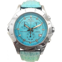Chronotech Ανδρικό Ρολόι με Μπλε Δερμάτινο Λουράκι CT7636L-07