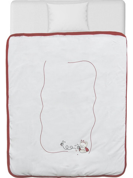 Bebe Stars Bee 3035 Κουβέρτα Αγκαλιάς Bελουτέ 90x110 Λευκή Κόκκινη