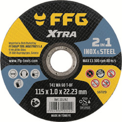 FFG Δίσκος Κοπής Inox-Σιδήρου Xtra 125x1mm 25Τμχ 10243