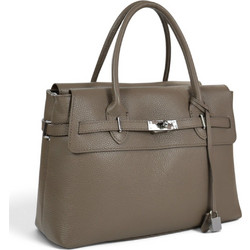 Passaggio Leather Ornella Γυναικεία Τσάντα Χειρός Δερμάτινη Σοκολατί 4978-KR-01