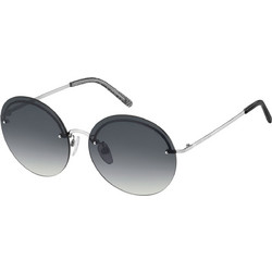 Marc Jacobs MARC406/G/S KB7/9O Γυναικεία Γυαλιά Ηλίου Στρογγυλά Μεταλλικά Ασημί με Γκρι Degradee Φακό