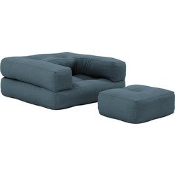Πολυθρόνα-Κρεβάτι Futon MINI CUBE - Karup - 757 Petrol Blue