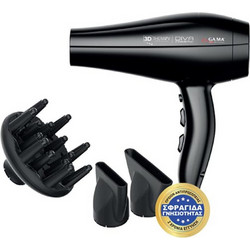 GA.MA Diva Ceramic 3D Therapy 37249 Επαγγελματικό Πιστολάκι Μαλλιών Ionic με Φυσούνα 2300W