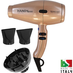 Tecno Handy 6000 Superpower Champagne Επαγγελματικό Πιστολάκι Μαλλιών με Φυσούνα 2500W