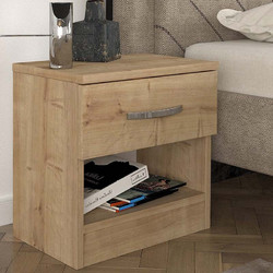 Κομοδίνο Lube Megapap χρώμα sapphire oak 40x28,2x40εκ