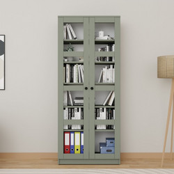 Multi Purpose Cabinet Lucas Glass 1600-76 Green Melamine Coated Particle Board 80x37x190 cm