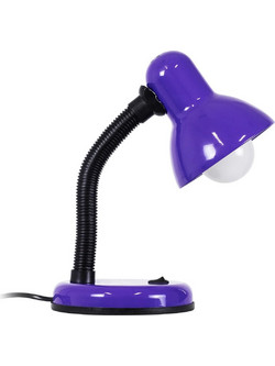 GLOBOSTAR(R) STUDENT GLB-102-0014 Μοντέρνο Επιτραπέζιο Φωτιστικό Πορτατίφ με Ντουί 1 x E27 AC 220-240V IP20 - Μωβ & Μαύρο - Μ14 x Π14 x Υ32cm