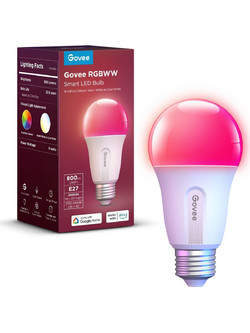 Govee - WiFi & Bluetooth Smart Light Bulb - 800lm RGB + White